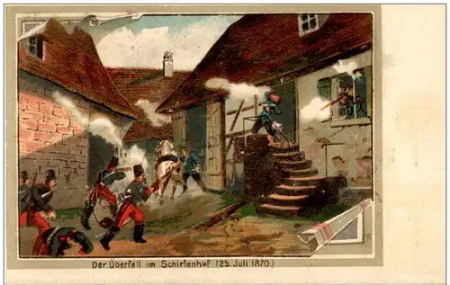 Überfall im Schirlenhof - Litho -125888