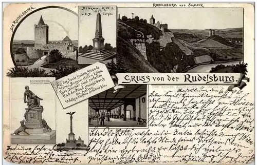 Gruss von der Rudelsburg - Litho 1896 -125074