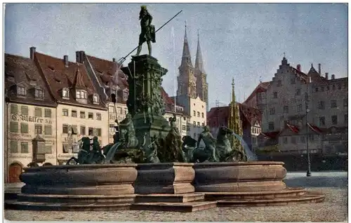 Nürnberg - Marktplatz mit Neptun -126336