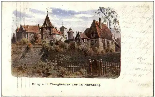 Nürnberg - Burg mit tiergärtner tor -126480