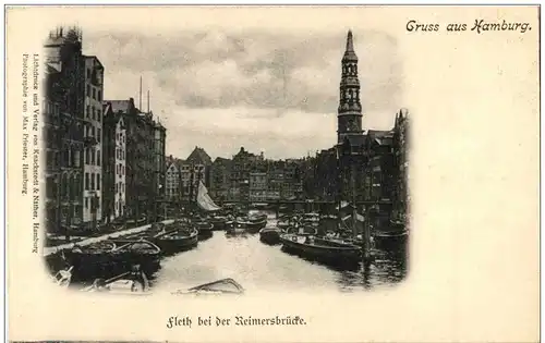 Gruss aus Hamburg - fleth bei der Reimersbrücke -126548
