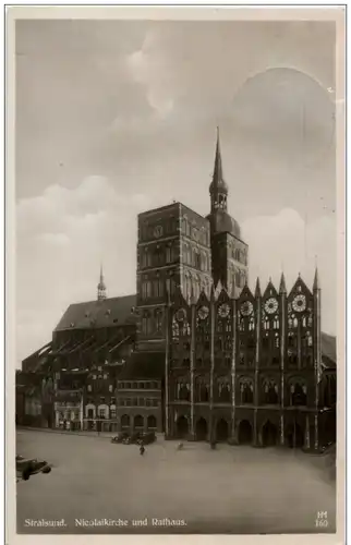 Stralsund - Nicolaikirche und Rathaus -126606