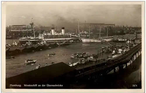 Hamburg - Monteschiff an der Überseebrücke -126554