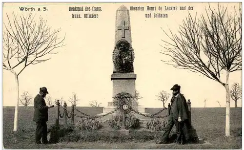 Woerth sur Sauer - Denkmal des franz. Obersten Henri de Lacarre -124316