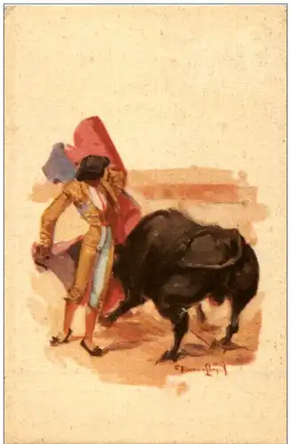 Stierkampf Künstlerkarte -127244