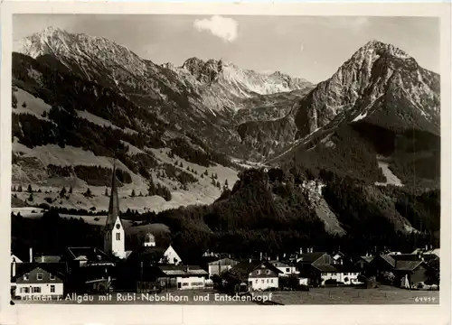 Fischen, Allgäu, m. Entschenkopf, Nebelhorn und Rubihorn -340788