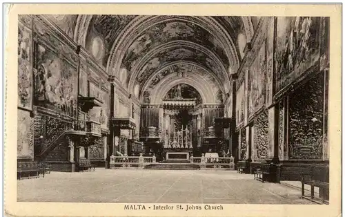 Malta - Interior St. Johns Church -127174
