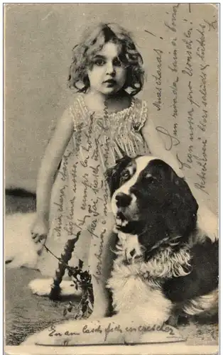 Kind mit Hund -127568