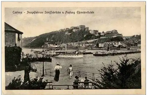 Koblenz - Ausgefahrene Schiffsbrücke -125554