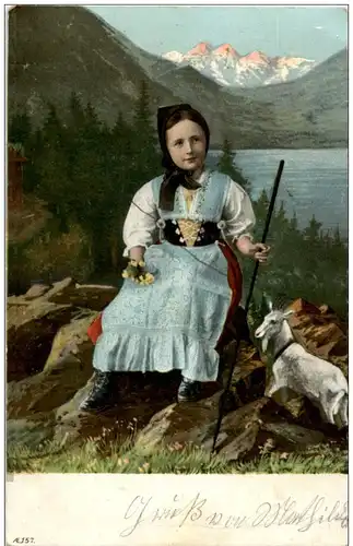 Kind mit Ziege -128270