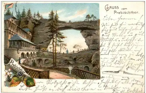 Gruss vom Prebischthor - Litho -125772