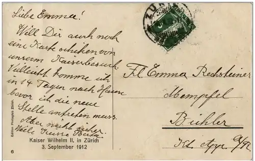 Kaiser Wilhelm II in Zürich 1912 -129038