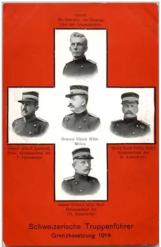 Schweizer Truppenführer - Grenzbesetzung 1914 -128998