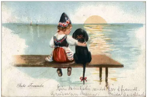 Kind mit Hund - Gute Freunde -127574