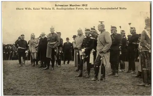 Deutsch Schweizer Manöver 1912 Kaiser Wilhelm II -128954