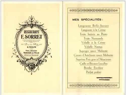 Lyon - Restaurant F. Sorret -127988