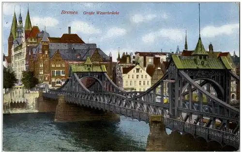 Bremen - Grosse Weserbrücke -126508