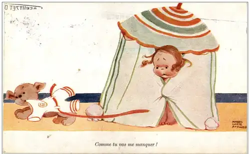 Humor Künstlerkarte Mabel Lucie Attwell -127594