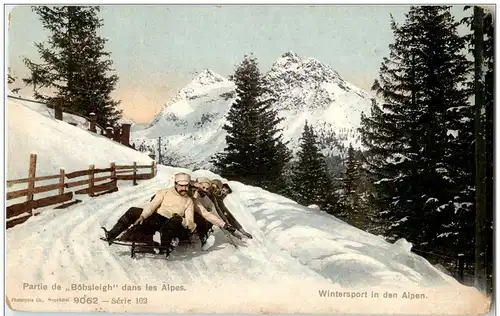 Bobfahren - Partie de Bobsleigh dans les Alpes -129532