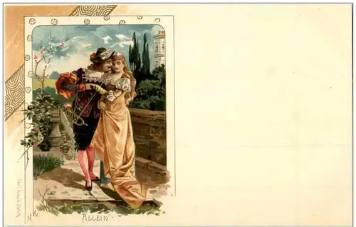 Bläser von Säckingen mit Frau - Carl Künzli Litho -129902