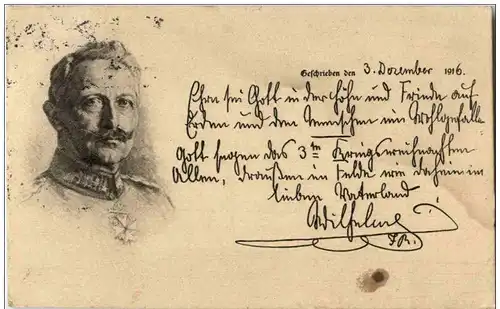 Kaiser Wilhelm II - Weihnachtsgruss des Kaisers -128628