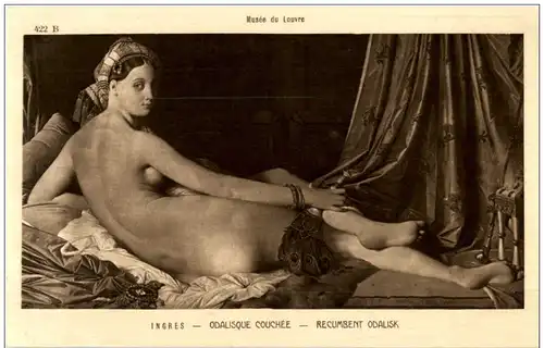 Ingres - Odalisque Couchee - Erotik Nackt -130020