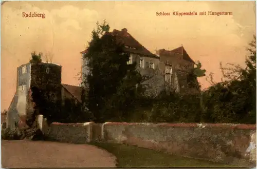 Radeberg, Schloss Klippenstein mit Hungerturm -343408