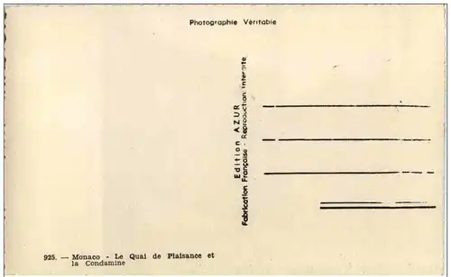 Monaco - Le Quai de Plaisance -130748
