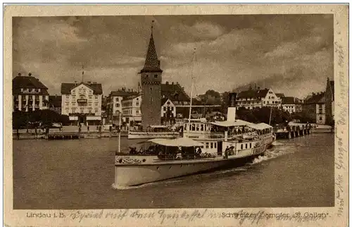 Lindau im Bodensee - Schweizer Dampfer St. Gallen -130434