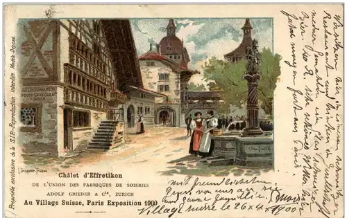 Exposition 1900 - Chalet d Effretikon - Litho -129662
