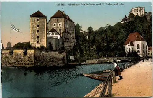 Passau, Oberhaus, Niederhaus und St. Salvatorskirche -343848