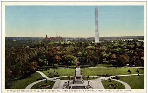 Washington DC - Statue of General William T Sherman -131162
