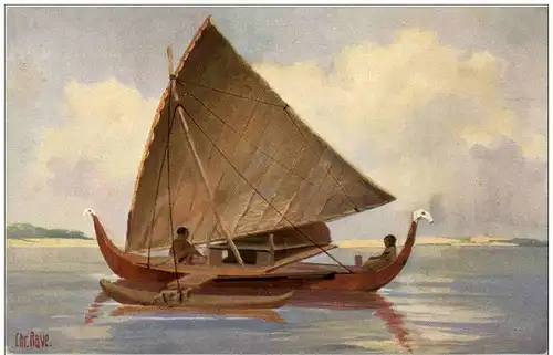Fischerboot von der Insel Jap - Yap -130256