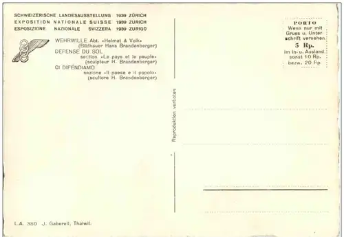 Schweizer Landesausstellung Zürich 1939 -132012