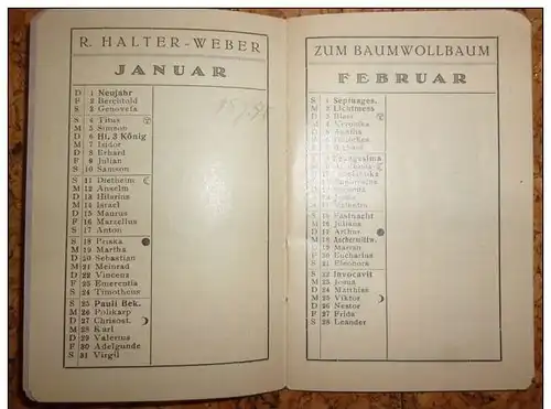 St. gallen - R. Halter Weber - Kalender 1931 -131869