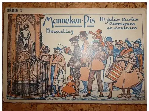 Bruxelles - Manneken Pis 10 jolies cartes comiques -131903