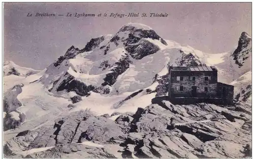 Le breithorn - Le Lyskamm et le Refuge Hotel St. Theodule -132490