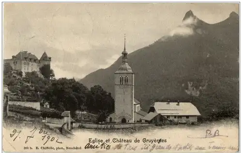 Eglise et Chateau de Gruyeres -132286