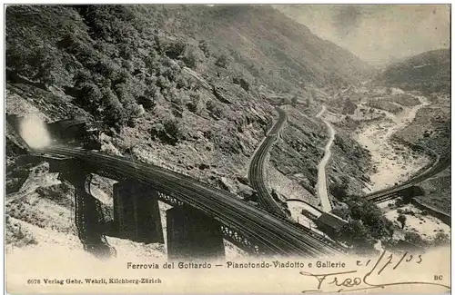 Ferrovia del Gottardo - Pianotondo Viadotto e Gallerie -132598