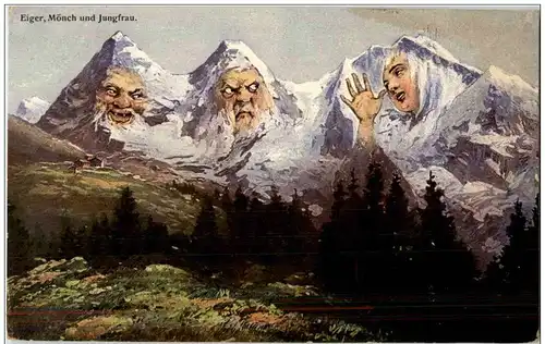 Eiger Mönch Jungfrau - Berge mit Gesichtern -132352
