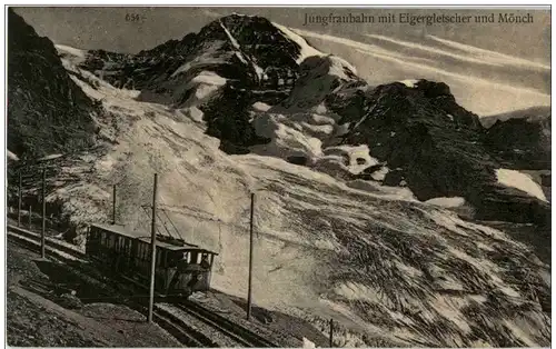 Jungfraubahn mit Eigergletscher -133012