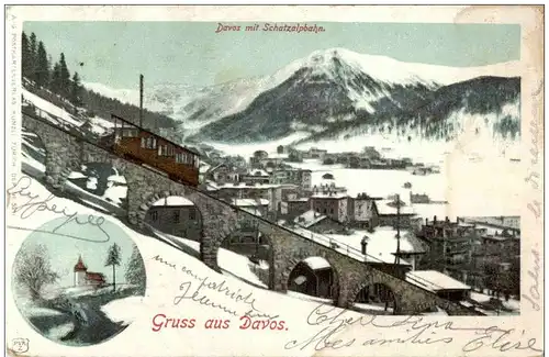 Gruss aus Davos - Schatzalpbahn -132400