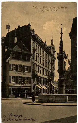 Basel - Cafe und Restaurant zum Helm am Fischmarkt -132740