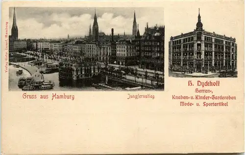 Hamburg,Grüsse, Jungfernstieg -345208