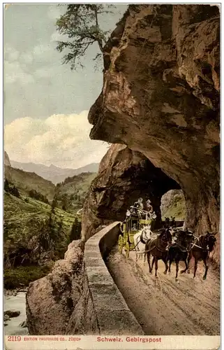 Gebirgspost - Postkutsche -132958