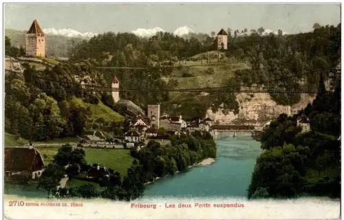 Fribourg - Les deux Ponts suspendus -133110