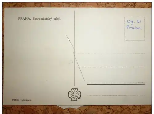Prag - Staromestsky orloj - Mechanische Karte -131895