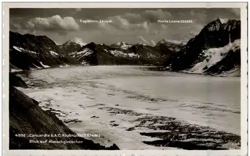 Cocordia Klubhütte - Blick auf Aletschgletscher -133212