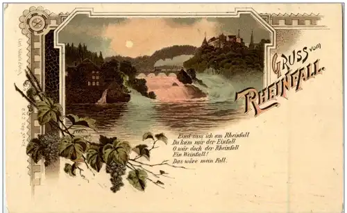 Gruss vom Rheinfall - Litho -174776