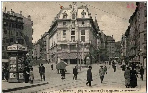 Geneve - Rue de Coutance et Magasins a St. Gervais -132088